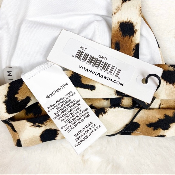 Vitamin A Leopard Print Neutra Bikini Bralette NWT - Picture 7 of 8